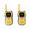 Walkie-talkies para crianças amarelos LEAN TOYS - Conjunto de rádios PMR446 com 8 canais, alcance até 3 km, LCD iluminado, lanterna, VOX, clipe de cinto - 2 unidades