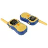 Walkie-talkies para crianças amarelos LEAN TOYS - Conjunto de rádios PMR446 com 8 canais, alcance até 3 km, LCD iluminado, lanterna, VOX, clipe de cinto - 2 unidades