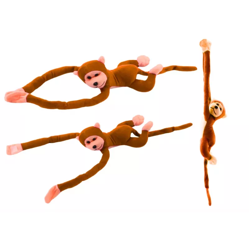 Mascote de peluche macaco com som, castanho-claro 80 cm LEAN TOYS