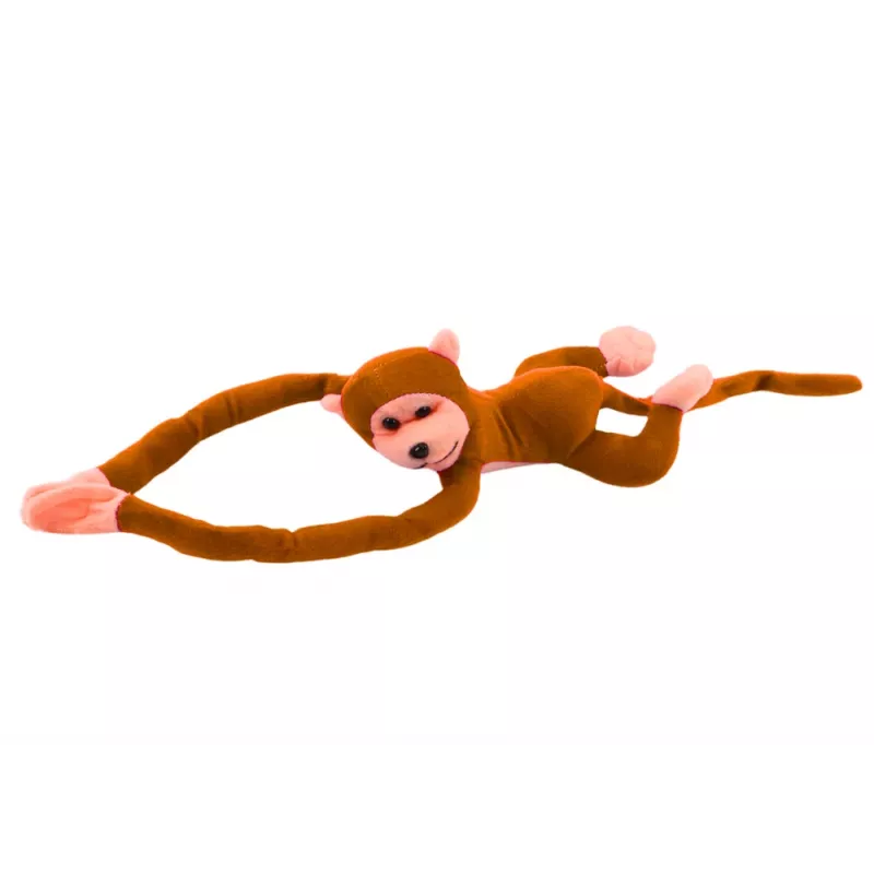Mascote de peluche macaco com som, castanho-claro 80 cm LEAN TOYS