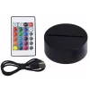 Candeeiro de lua LED 3D sem fios LEAN TOYS com comando e toque, 16 cores, regulável, recarregável, PLA, 150 mm