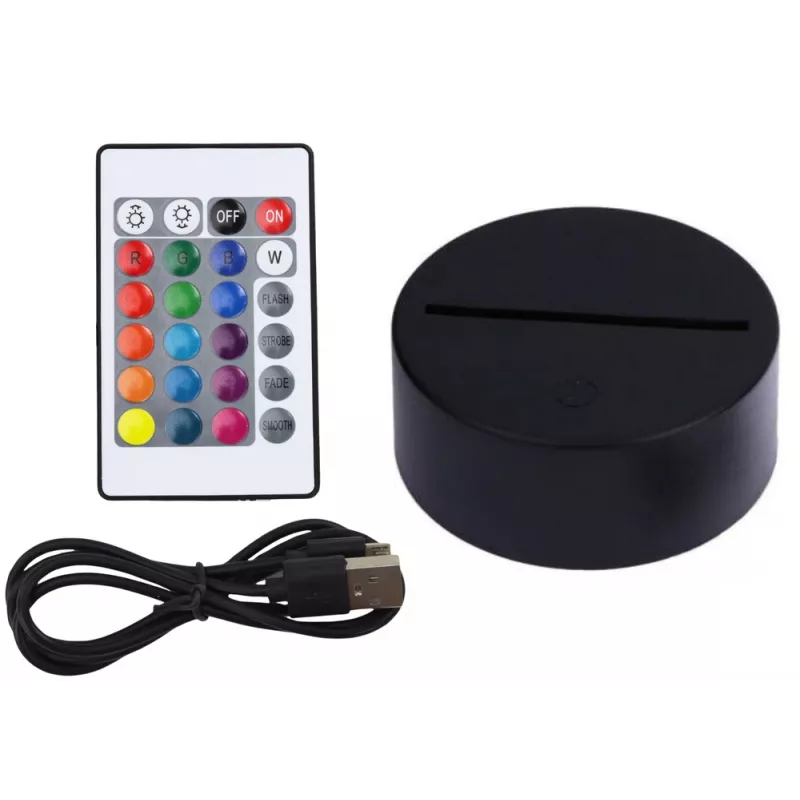 Candeeiro de lua LED 3D sem fios LEAN TOYS com comando e toque, 16 cores, regulável, recarregável, PLA, 150 mm