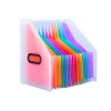 Organizador de documentos vertical LEAN pasta com separadores coloridos e compartimentos A4