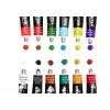 Conjunto de tintas acrílicas LEAN em tubos, 12 cores, 12 ml cada, qualidade para estudantes