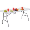 Mesa dobrável com fecho LEAN, branca, 180 x 74 cm