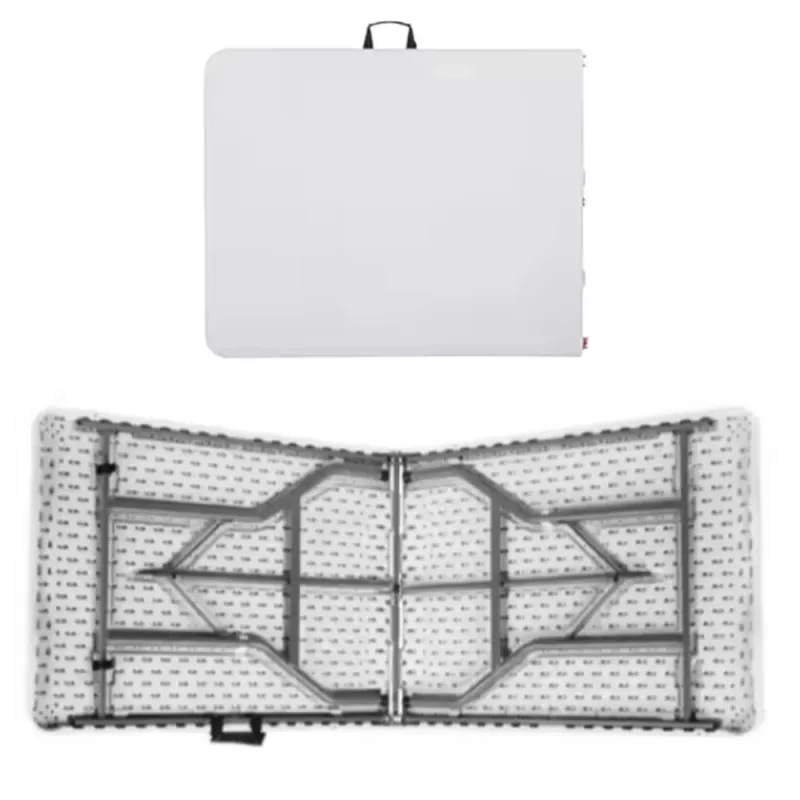 Mesa dobrável com fecho LEAN, branca, 180 x 74 cm
