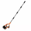 Arrancador de ervas daninhas rotativo com cabo telescópico, dentes de 5 estrelas, ajustável 90-150 cm, verde/preto LEAN TOYS