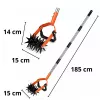 Arrancador de ervas daninhas rotativo com cabo telescópico, dentes de 5 estrelas, ajustável 90-150 cm, verde/preto LEAN TOYS