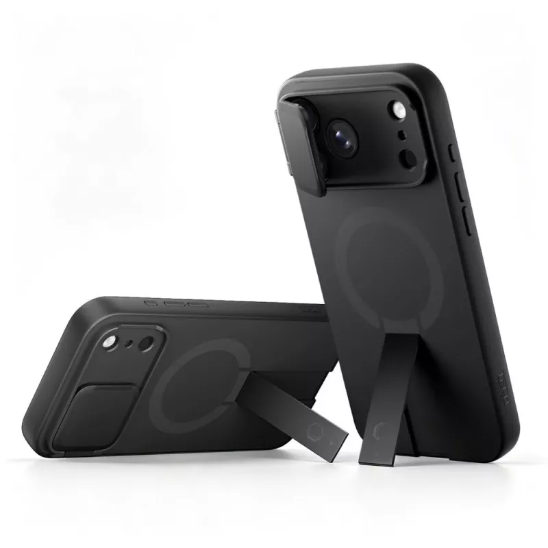 Capa TECH-PROTECT Kevlar Aura MagSafe para iPhone 17 Pro Max / 18 Pro Max - Preto