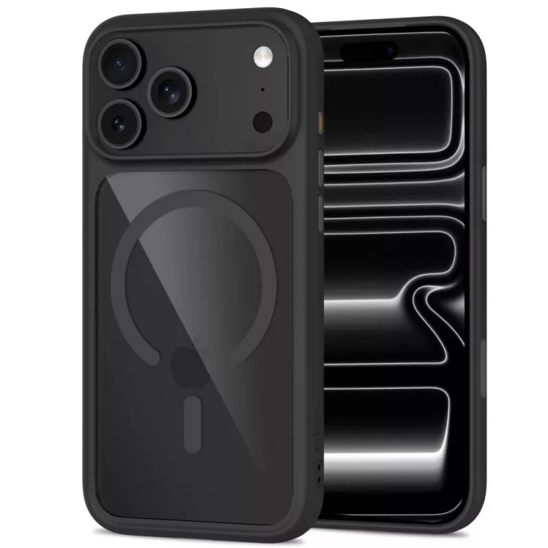 Capa TECH-PROTECT MAGONE MagSafe e vidro pack de 2 para iPhone 17 Pro Max / 18 Pro Max - Preto/Transparente