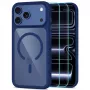 Capa TECH-PROTECT MagOne MagSafe + vidro pack de 2 para iPhone 17 Pro / 18 Pro Azul-escuro/Transparente