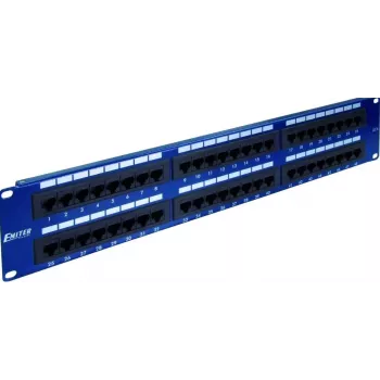Painel EMITERNET 19, 48XRJ45 UTP CAT.5E (2U) AZUL DCN/PPFA652K488C5E