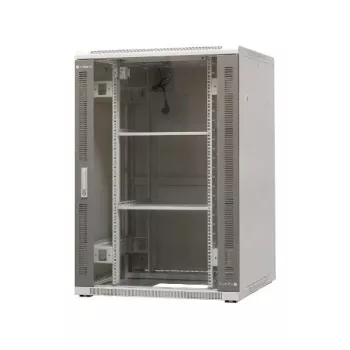 Armário de rede autónomo EmiterNet Top 24U, 800x800x1180 mm, porta de vidro frontal, Preto EM/SH05D-8824