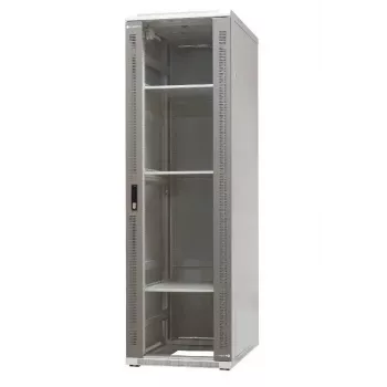 Armário de rede autónomo EMITER EmiterNet Top 42U, 600x1000x1980 mm, porta frontal de vidro, Preto EM/SH05D-6042