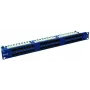 EMITERNET 48 portas RJ45 UTP Cat.6 Patch Panel 1U com guia de cabos, azul