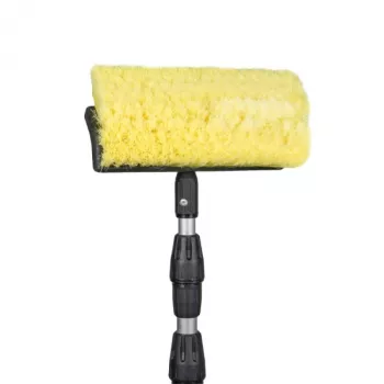 Bradas ESQ2356 Cabeça de escova de esfregar com cerdas duras de PP para limpeza pesada, verde/preto, cabo de rosca