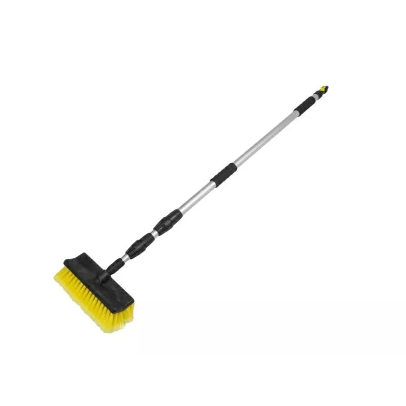 Bradas ESQ2356 Cabeça de escova de esfregar com cerdas duras de PP para limpeza pesada, verde/preto, cabo de rosca
