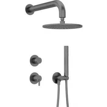 DEANTE Arnika Nero Conjunto de duche encastrado com chuveiro de teto, preto mate
