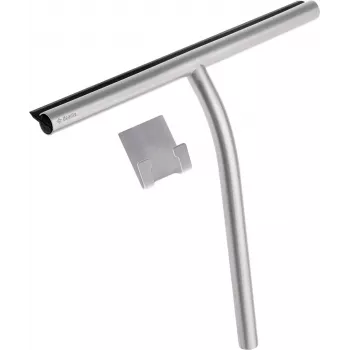 DEANTE ADI_F31K Rodo com gancho, lâmina de borracha de 25 cm, cabo ergonómico de plástico, preto/branco