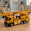 LEAN TOYS Camião RC 1:12 com grua - cabine metálica, luzes, sons, comando de 2,4GHz 8 canais