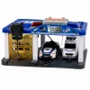 LEAN TOYS Garagem posto de polícia com 2 carros, helicóptero, walkie-talkie, luz e som | 31588