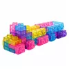 LEAN TOYS Blocos de borracha construção flexível transparente colorido 40 unid.
