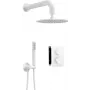 DEANTE Conjunto de duche termostático encastrado com sistema BOX e chuveiro de teto, preto mate