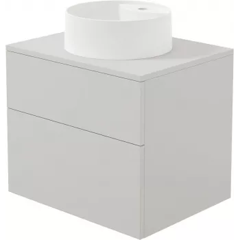 DEANTE Móvel de lavatório de parede com lavatório de granito compósito 360 mm branco/antracite