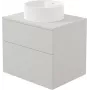 DEANTE Móvel de lavatório de parede com lavatório de granito compósito 360 mm branco/antracite