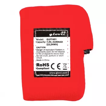 Glovii Bateria de polímero de lítio 2100 mAh 7,4V para luvas e gorros aquecidos