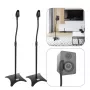 DNA SS 1 SET – Par de suportes de coluna de aço, altura ajustável 800-1300 mm, capacidade 30 kg, dobrável, preto