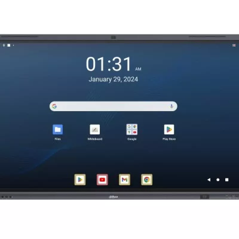 Ecrã interativo tátil Dahua DHI-LPH65-MC480-U 65 polegadas 4K com Android 13, certificado EDLA, toque IR de 40 pontos, câmara de 48MP, microfone de 8 matrizes, Wi-Fi 6, 8GB RAM, 128GB armazenamento