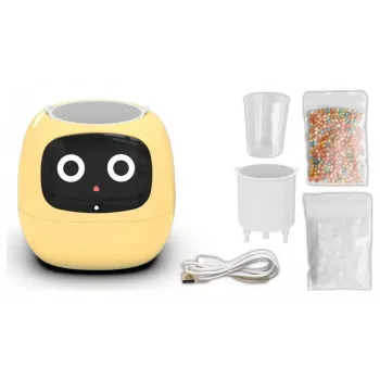PlantsIO IVY Amarelo Horta de ervas inteligente com autorrega e luz LED de crescimento e controlo por app