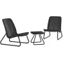KETER Conjunto de mobiliário de jardim Rio Patio Set cinzento