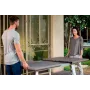 KETER Mesa de jardim extensível Harmony branco/bege