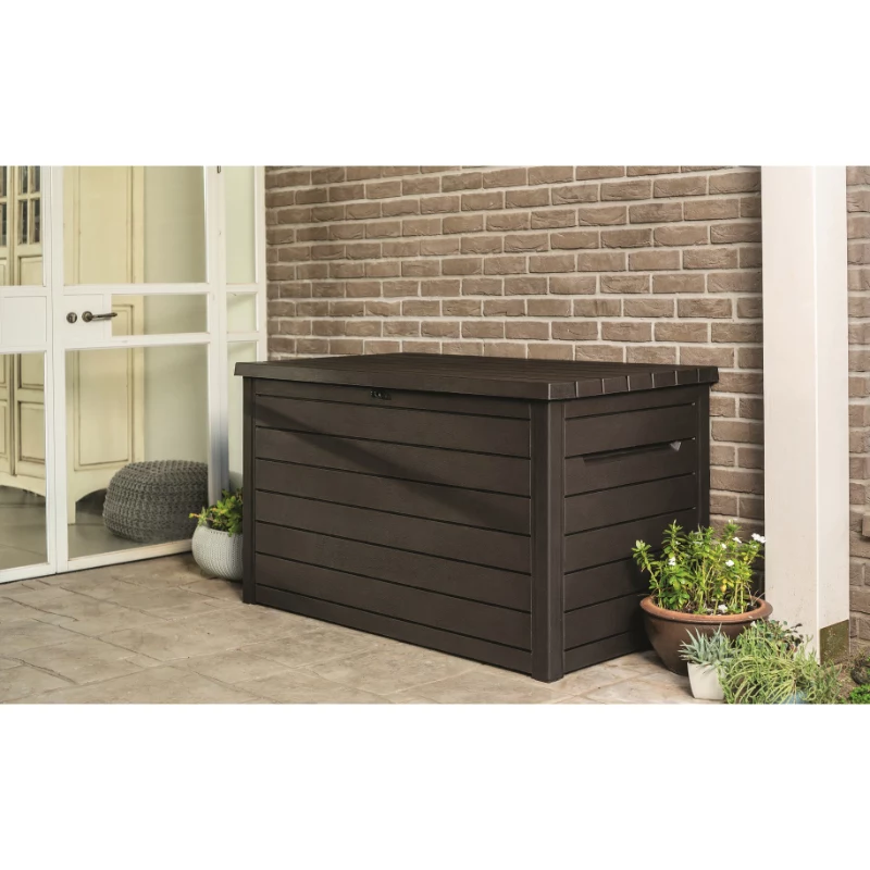 KETER Caixa de arrumação Ontario 870L castanho