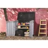 KETER CAIXA DE JARDIM E VARANDA MIDI CINZENTO-PRETO 132x71,5x113,5cm