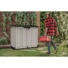 KETER CAIXA DE JARDIM E VARANDA MIDI CINZENTO-PRETO 132x71,5x113,5cm