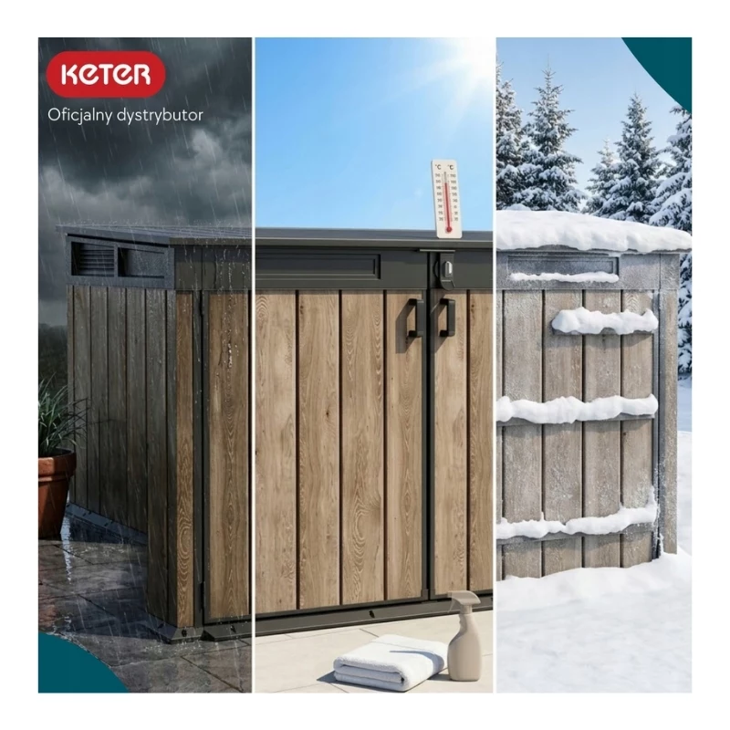 KETER Abrigo de ferramentas Deco Horizontal Abrigo tom nogueira