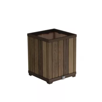 KETER Vaso Deco Square Tall Planter nogueira