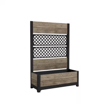 KETER Vaso Deco Tulip 110L 2-Rhombus Mesh tom freixo