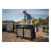 KETER Mesa de grelhados Deco Unity XL 207L aspeto freixo