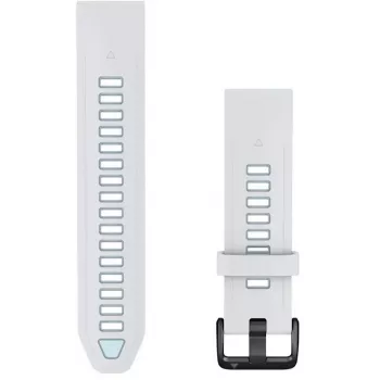 Garmin QuickFit bracelete de silicone de 20 mm, Ice Blue/branco (010-14506-00)