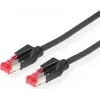 Dätwyler 21.05.0005 cabo de patch Cat 6 S/FTP, ficha RJ-45 para ficha RJ-45, 0,5 m, preto, LSZH, 10 Gbps