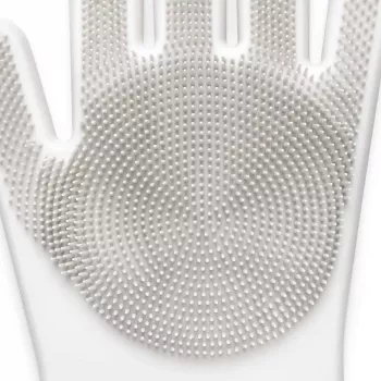 Luvas de limpeza de silicone MERY 2 unidades 34,5x15,5x2,6cm cinzento-claro