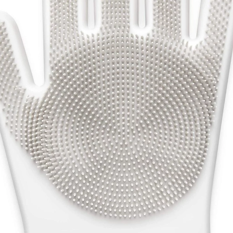 Luvas de limpeza de silicone MERY 2 unidades 34,5x15,5x2,6cm cinzento-claro