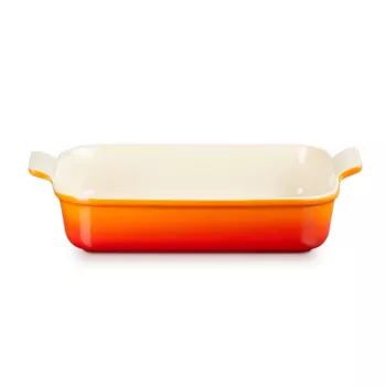 LE CREUSET Assadeira retangular Heritage grés 32x24cm / 4L laranja
