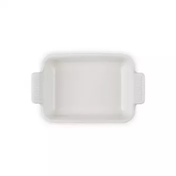 Le Creuset Assadeira retangular Heritage grés 19x14cm / 1,1L branco