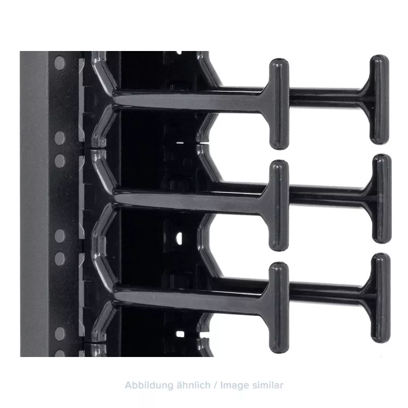 TRITON RAB-VP-H10-X1 Painel de gestão de cabos vertical 10U, pente de fila dupla, preto