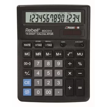 Rebell BDC514 Calculadora de secretária, 14 dígitos